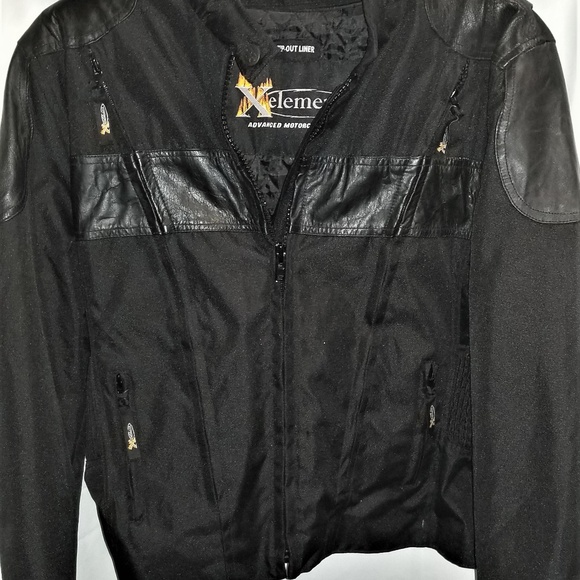 Leather/fabric MOTO jacket w/removable liner - Picture 1 of 8